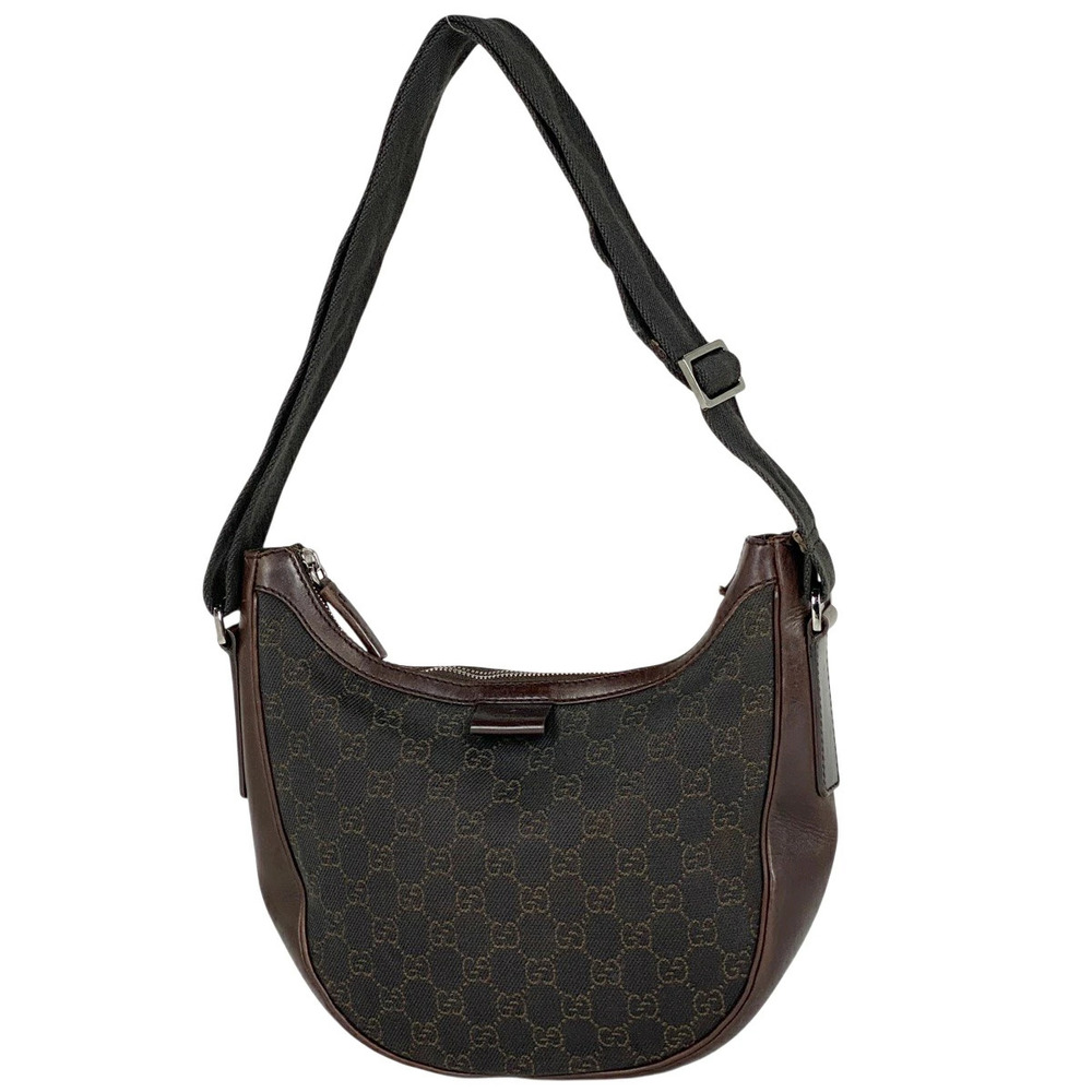 Gucci GG shoulder bag canvas dark brown